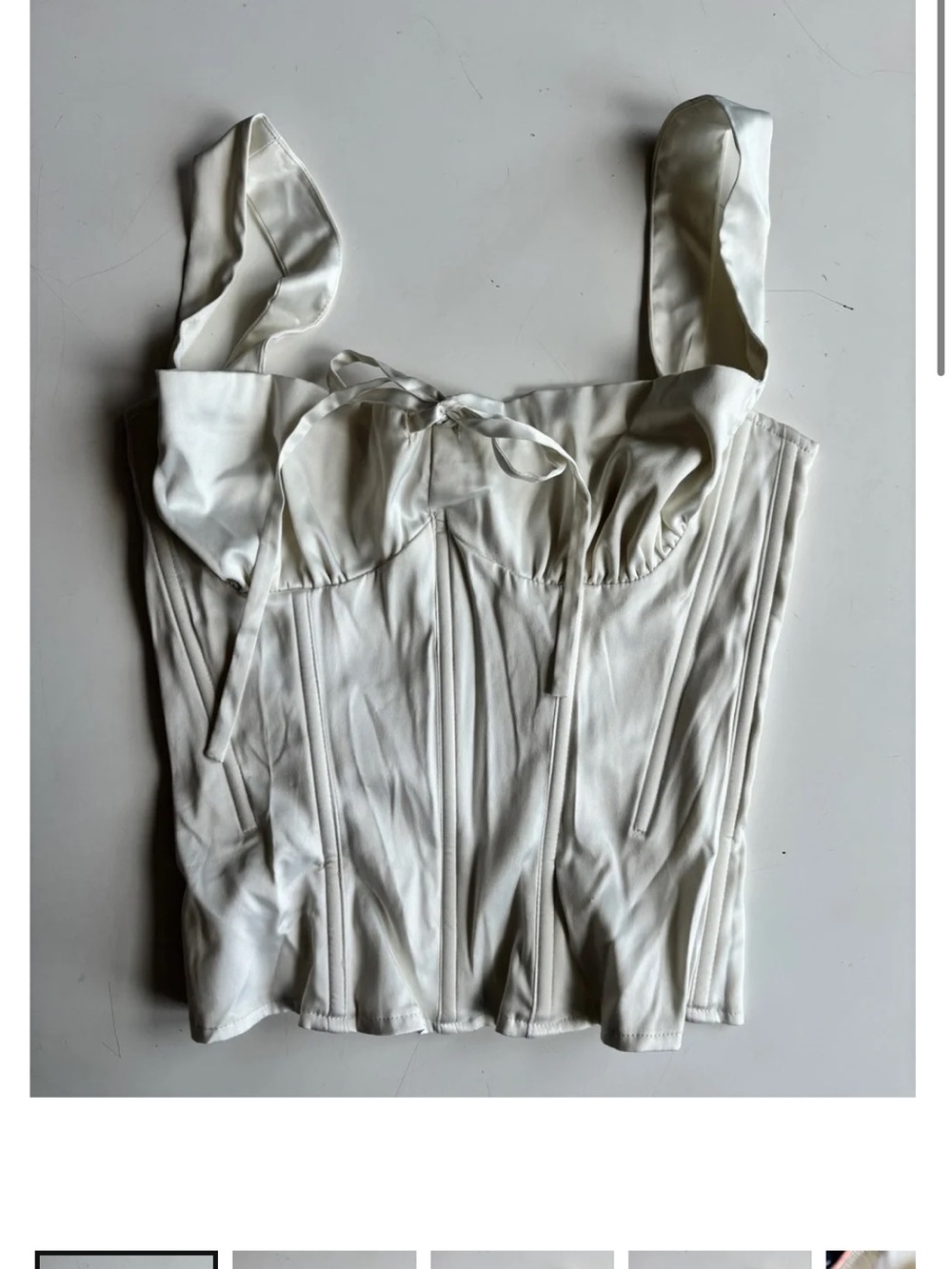 Miaou Agnes Corset Top in White